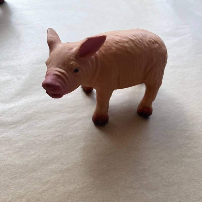 Green Rubber Toys / Bondegårdsdyr / Baby gris — billede 4