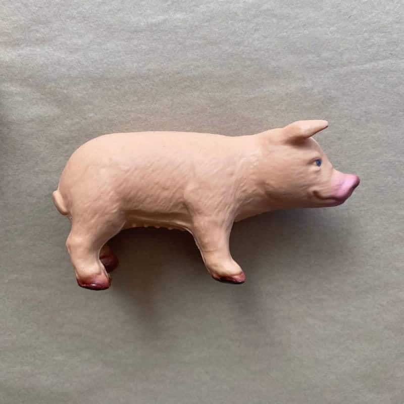 Green Rubber Toys / Bondegårdsdyr / So — billede 1