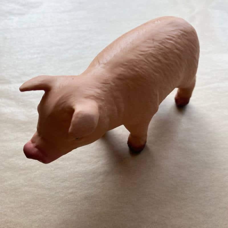 Green Rubber Toys / Bondegårdsdyr / So — billede 2