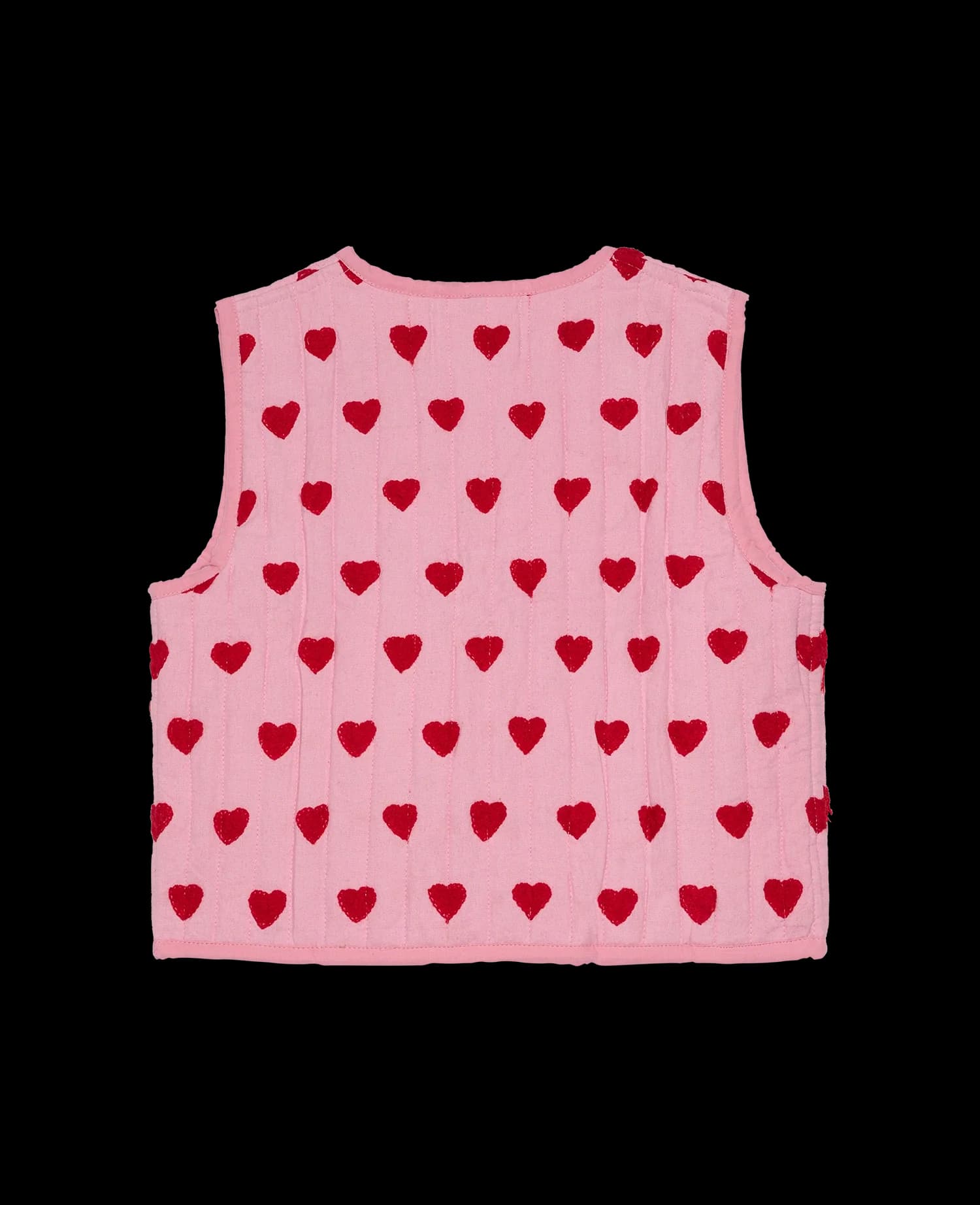 Sissel Edelbo MINI / Honey vest med hjerter / Tiny red — billede 4