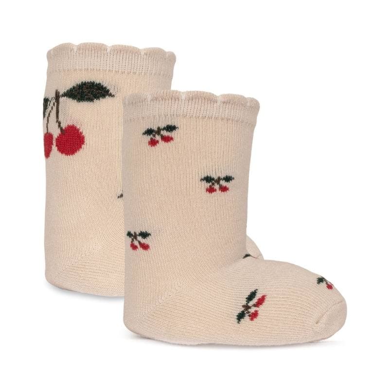 Konges Sløjd / 2 pak strømper med cherry print — billede 1