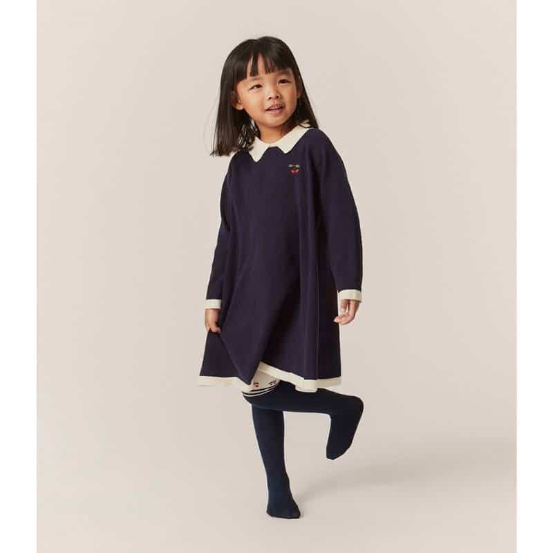Konges Sløjd / Venton Strik kjole / Navy — billede 1