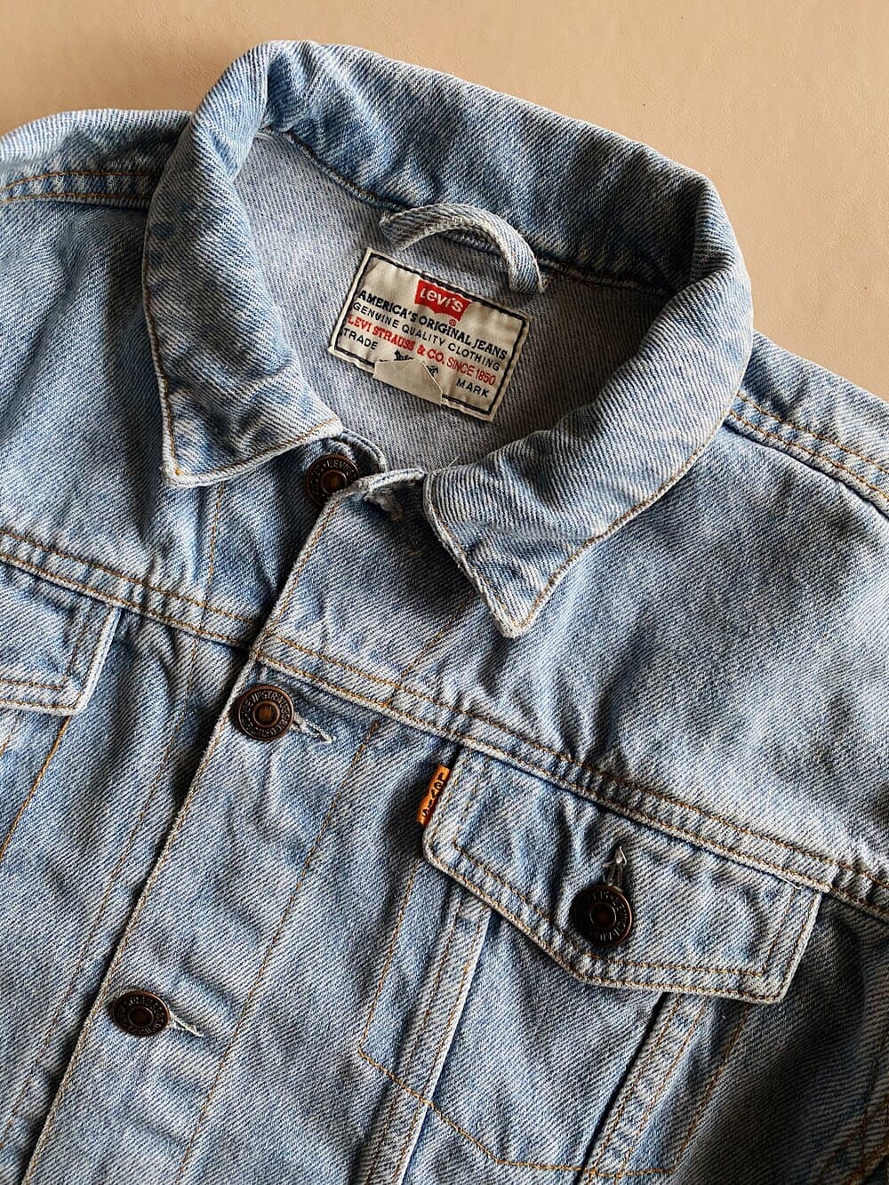 Vintage Levi’s Light Wash Denim Jacket — billede 5