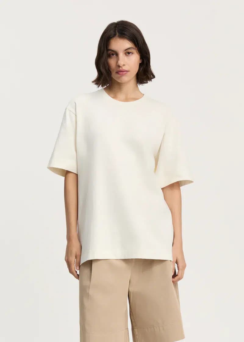 Aiayu / Lui Circular Tee / Pure Ecru — billede 1