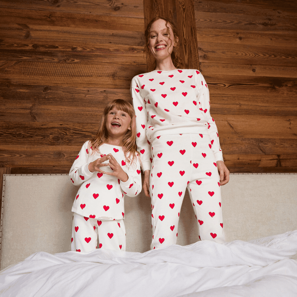 Petit Bateau / Nattøj / røde hjerter — billede 3