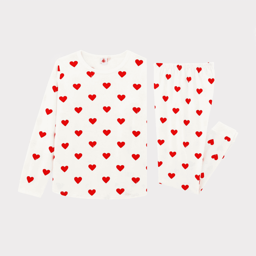 Petit Bateau / Nattøj / røde hjerter — billede 5