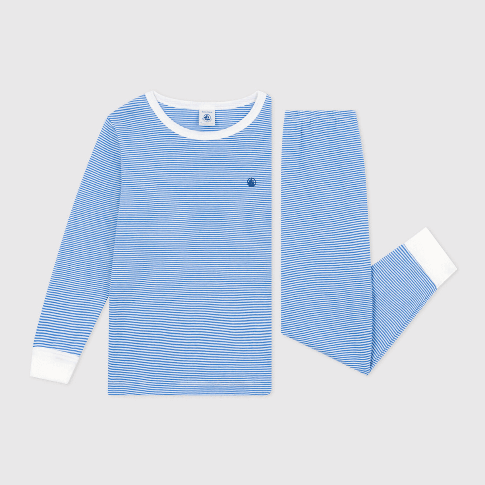 Petit Bateau / Nattøj / blå striber — billede 4