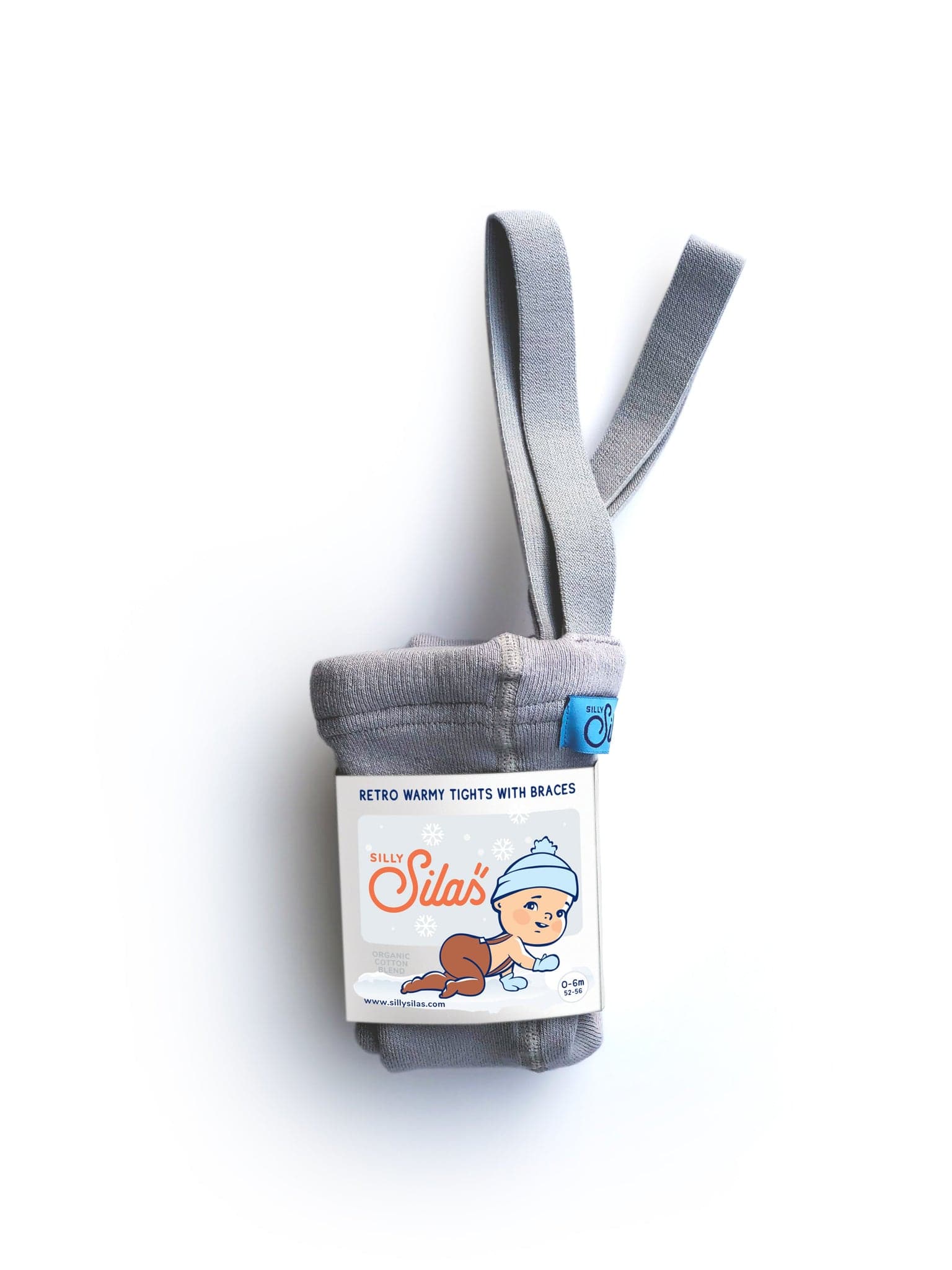 Silly Silas / Warmy Strømpebukser med seler - Pearl grey — billede 1