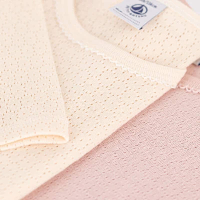 Petit Bateau / 2 pak bluse / lyserød beige — billede 3