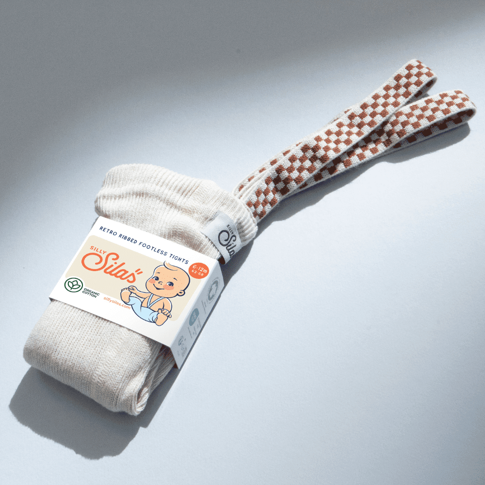 Silly Silas / Tights uden fødder - Cream blend checked — billede 1