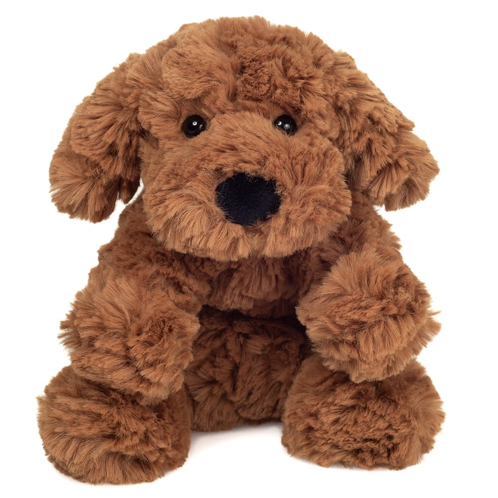 Teddy Hermann / Liggende hund / mørk brun