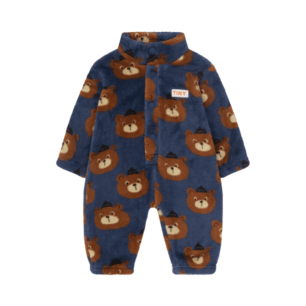 Tiny Cottons / Fleece Heldragt med bjørne / Blå — billede 2