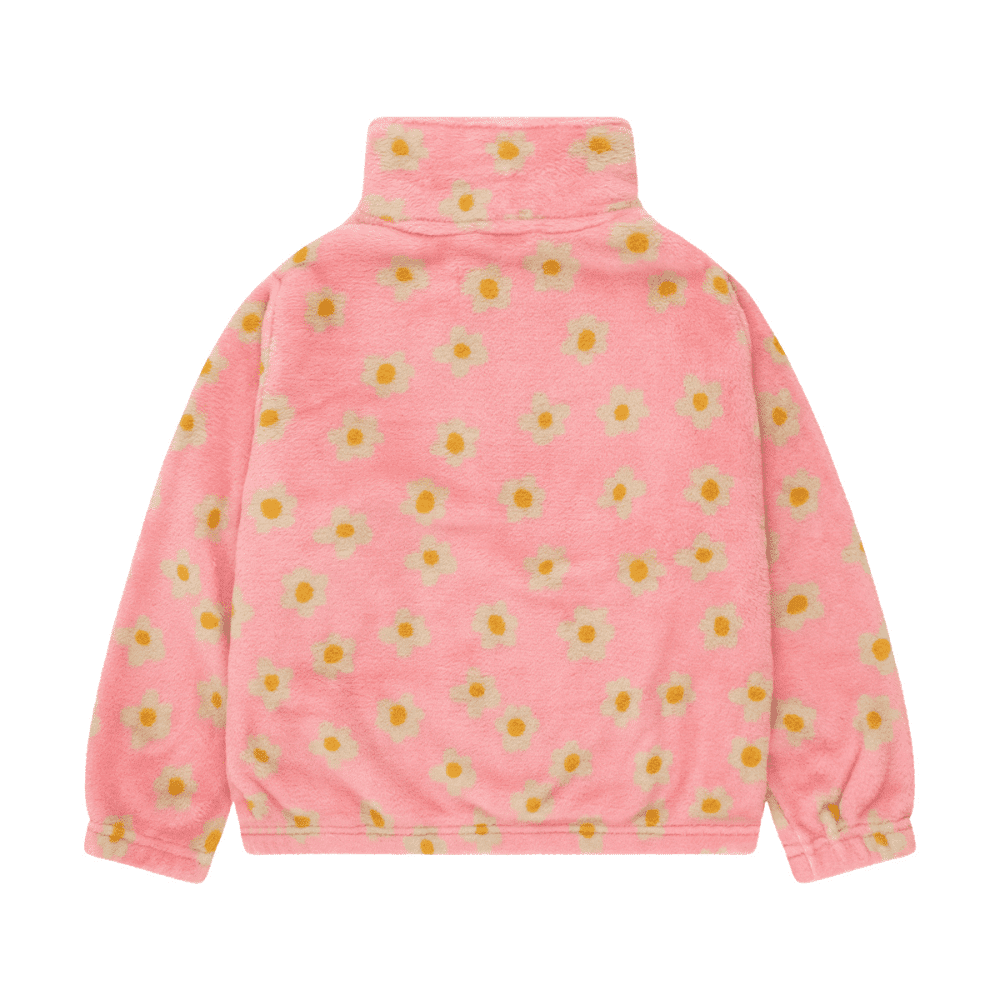 Tiny Cottons / Fleece jakke med margueritter / Lyserød — billede 2