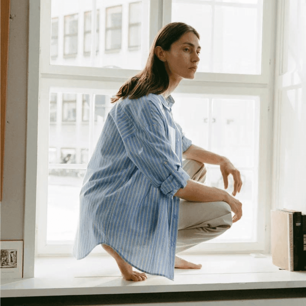 Aiayu / Shirt Striped / Mix Baby Blue — billede 1