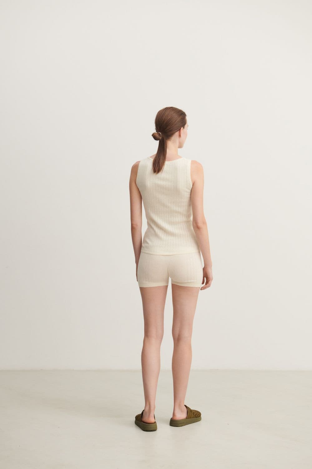 FUB / Woman pointelle camisole / Ecru — billede 2