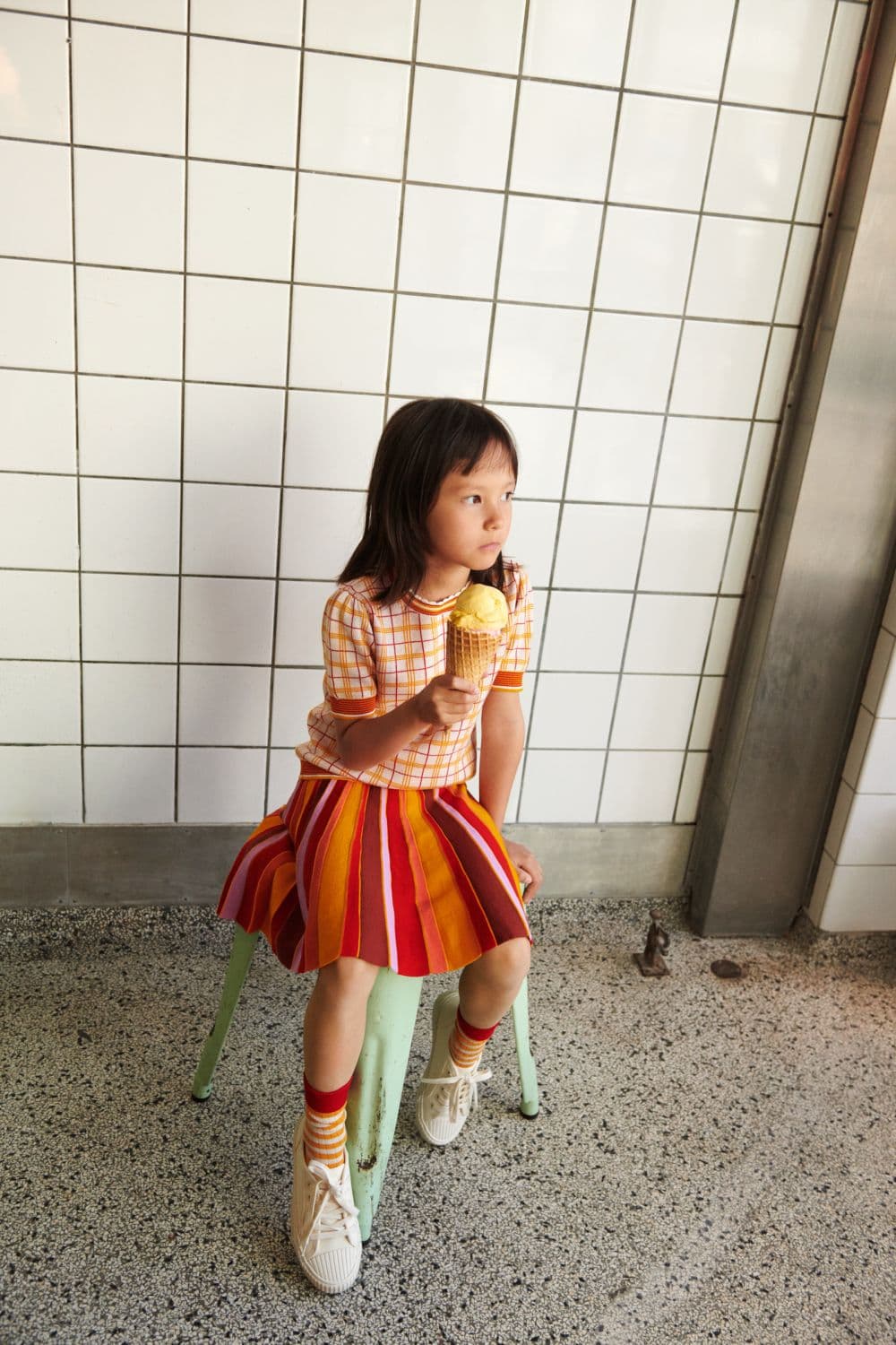FUB / Pleated Nederdel / Sunflower — billede 2