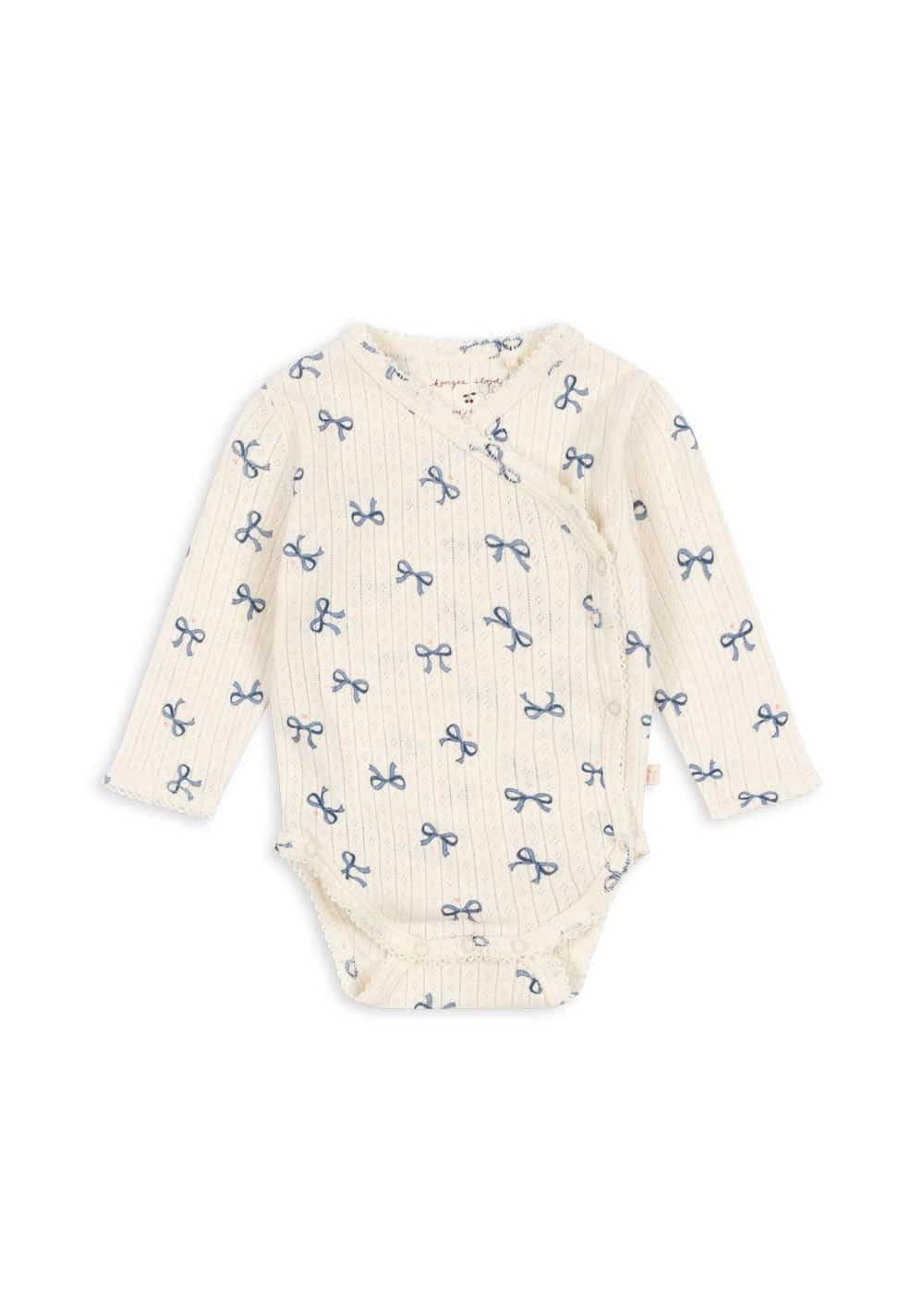 Konges Sløjd / Minnie Newborn body med sløjfer / Bow Blue