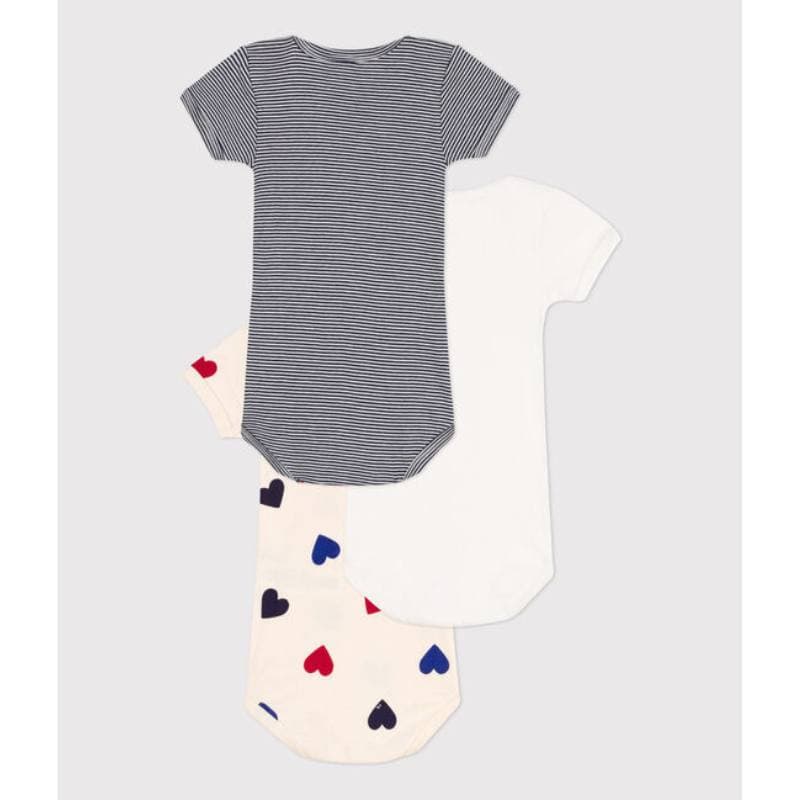 Petit Bateau / 3-pak kortærmet body — billede 2