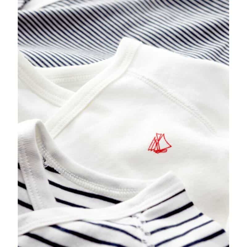 Petit Bateau / 3-pak baby body / striber — billede 3