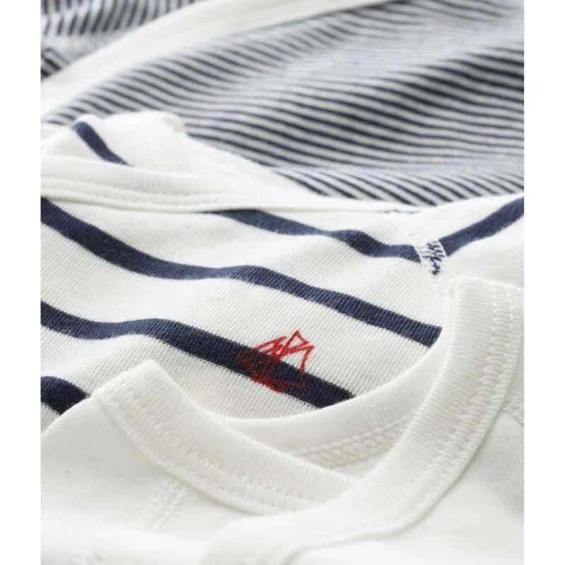 Petit Bateau / 3-pak baby body / striber — billede 4