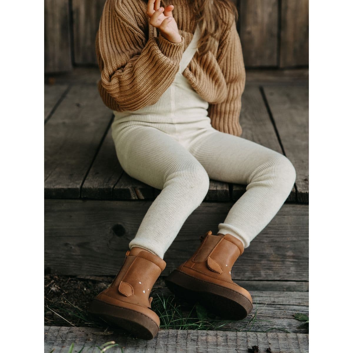 Silly Silas / Uld tights uden fødder - creme — billede 1