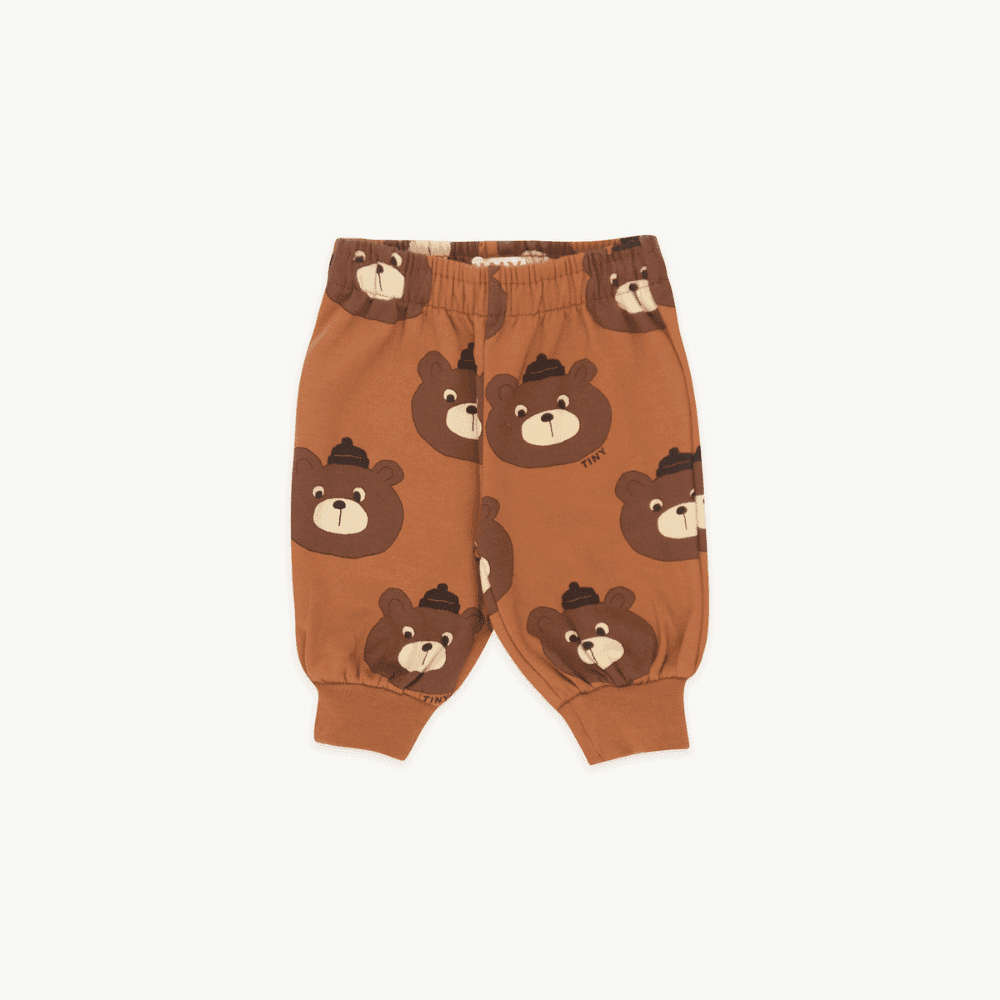 Tiny Cottons / Baby sweatpants med bjørne / brun — billede 1