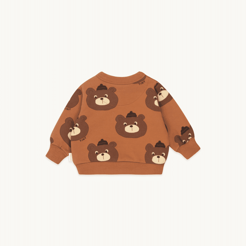 Tiny Cottons / Baby sweatshirt med bjørne / brun — billede 2