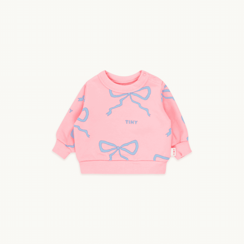 Tiny Cottons / Baby sweatshirt med sløjfer / lyserød — billede 1